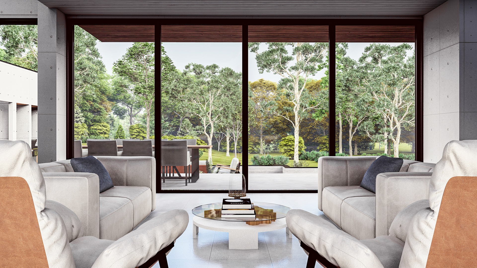 Garden-facing lounge concept