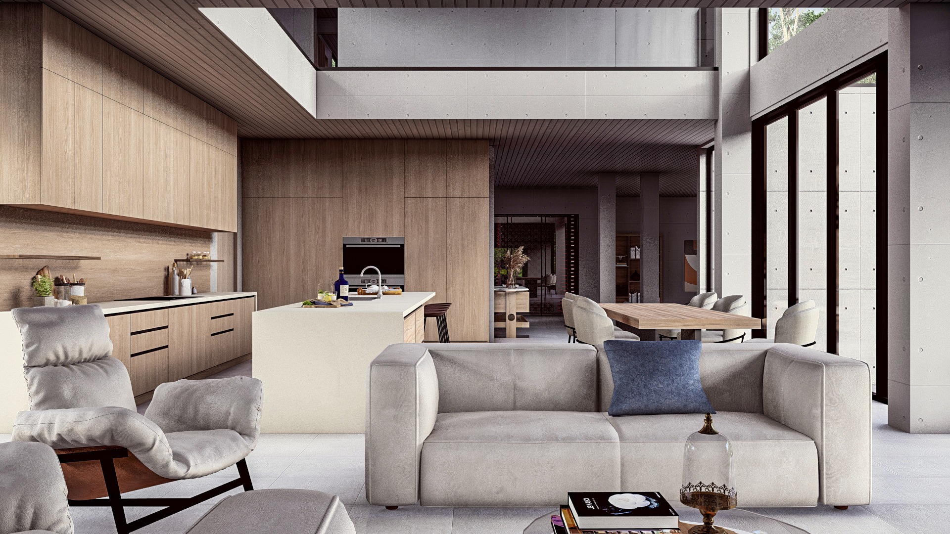 Open kitchen and living concept